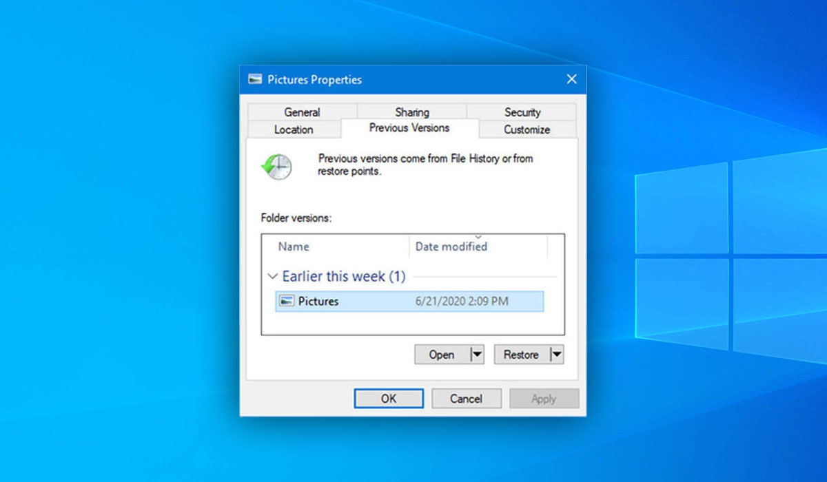 recover deleted photos from a backup on Windows