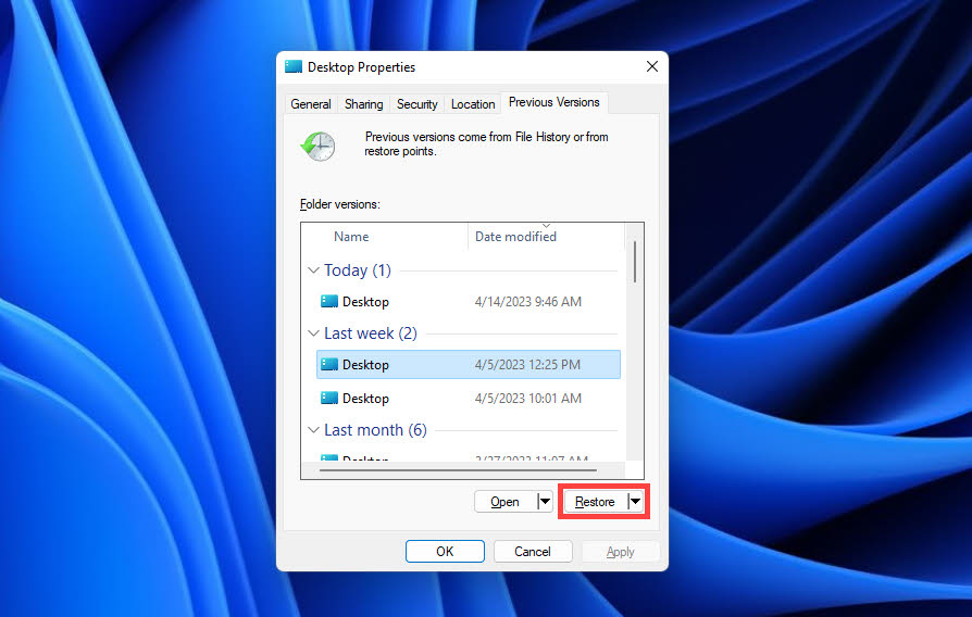 how to recover overwritten files in windows 11 via windows backup