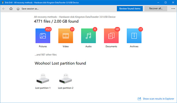 Disk Drill Partition Recovery Software