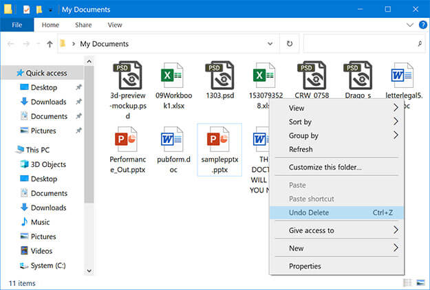 restore deleted files windows 10 command prompt