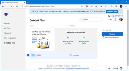recover deleted photos dropbox recover deleted photos dropbox