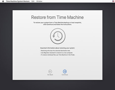restore your hard drive to an earlier point with time machine