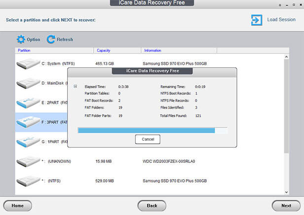 icare data recovery free limits