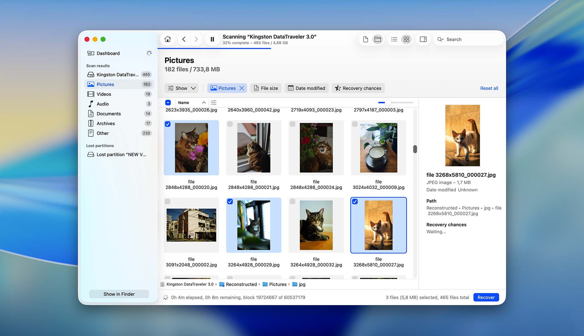 disk drill for mac preview found results