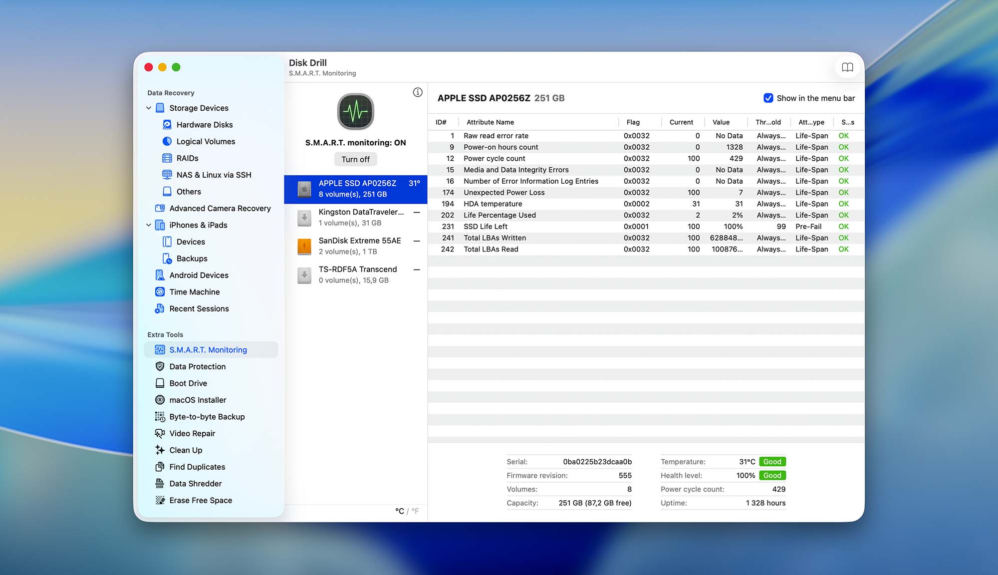 disk drill for mac smart monitoring-module