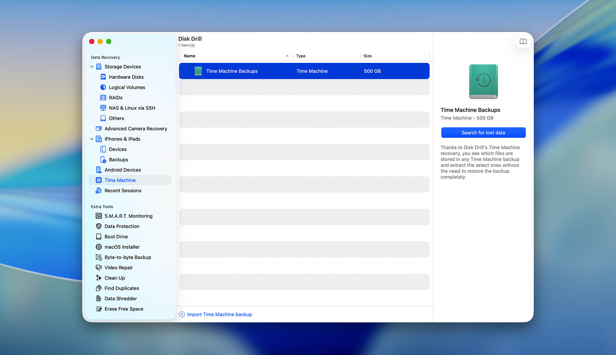 disk drill for mac time machine module