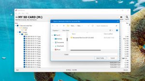 data rescue select destination folder to recover files