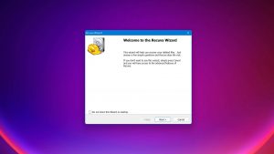 recuva welcome wizard window