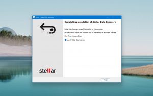 stellar data recovery completing installation