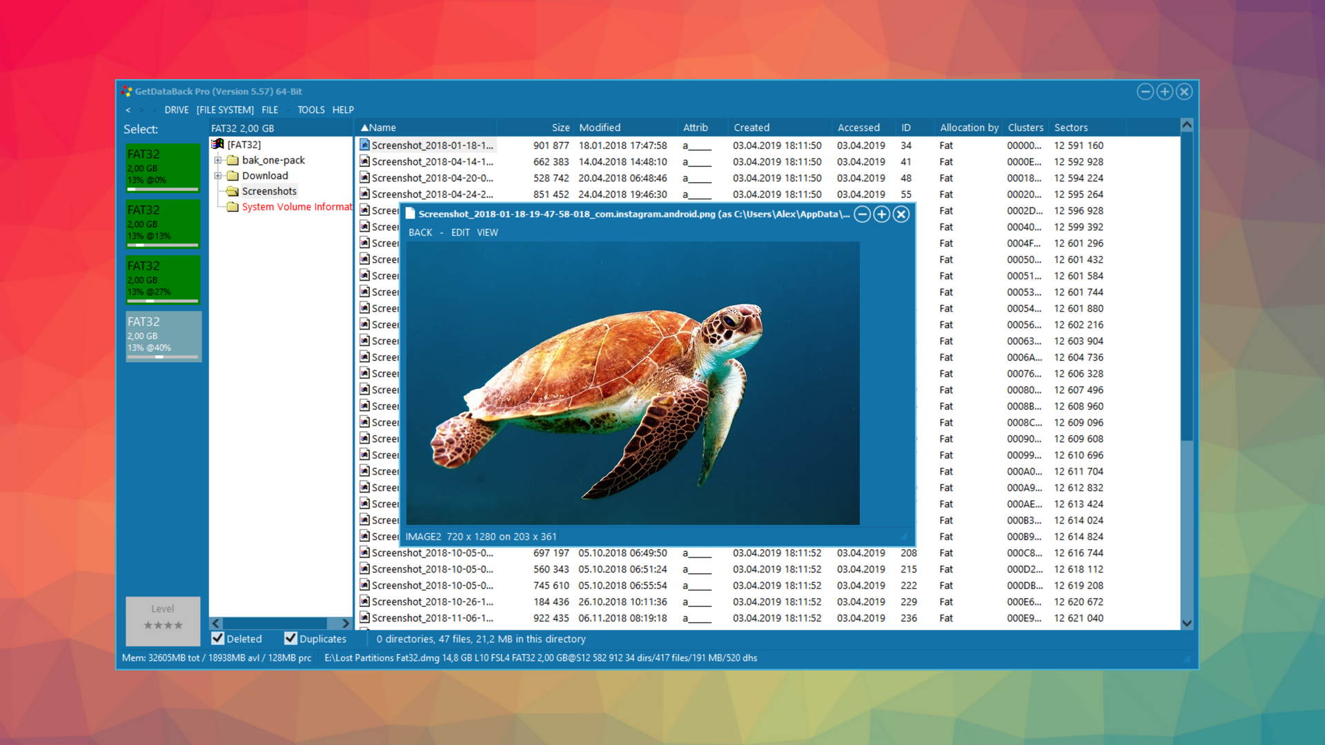 getdataback pro preview files