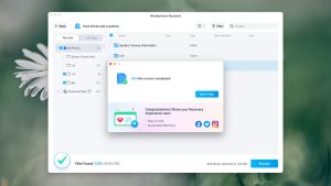wondershare recoverit completed file recovery macos