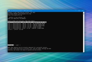 testdisk main window