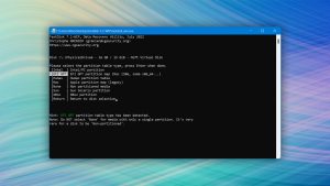 testdisk select disks partition table type