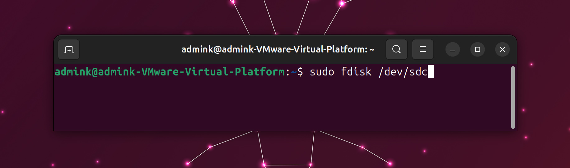 Terminal Fdisk On SD Card