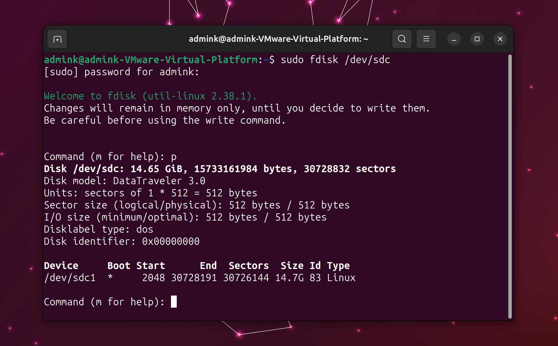 Terminal Partition Table