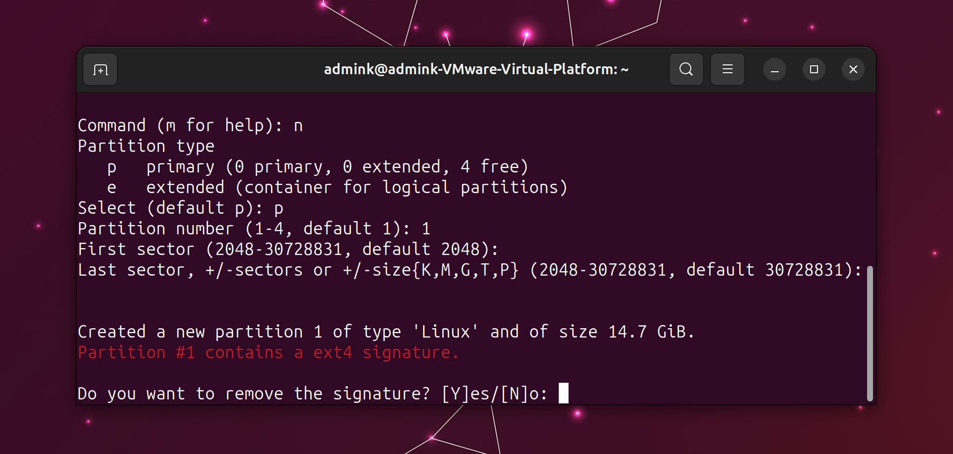 Terminal Signature Detected