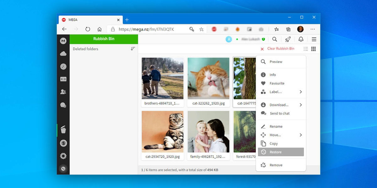 recover deleted photos from Mega