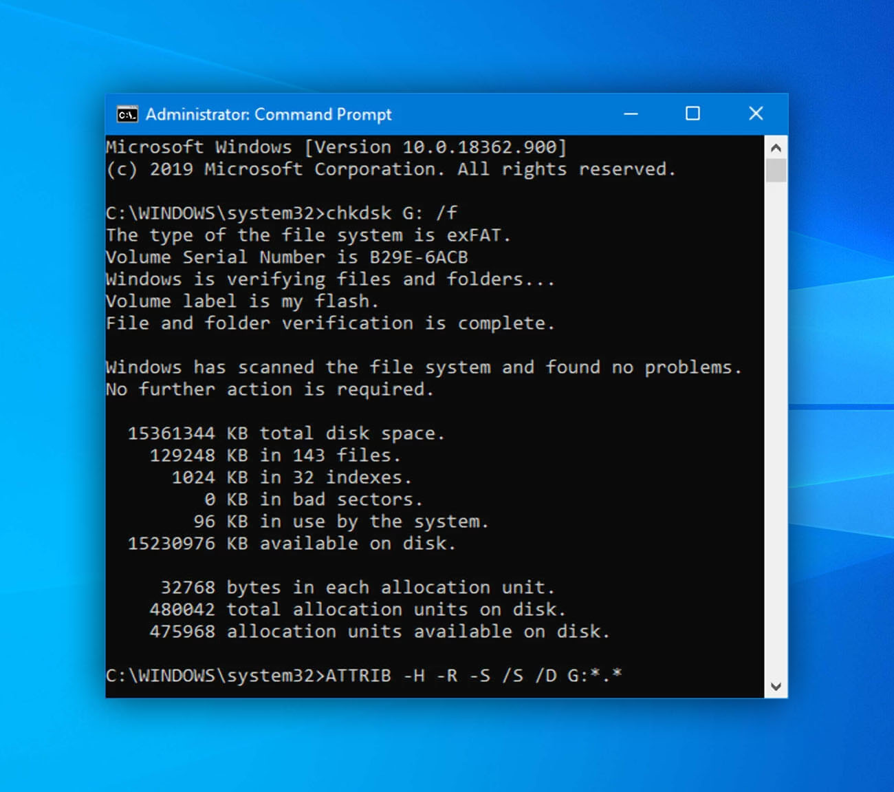 use system utilities chkdsk windows