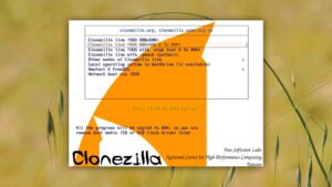 clonezilla main window