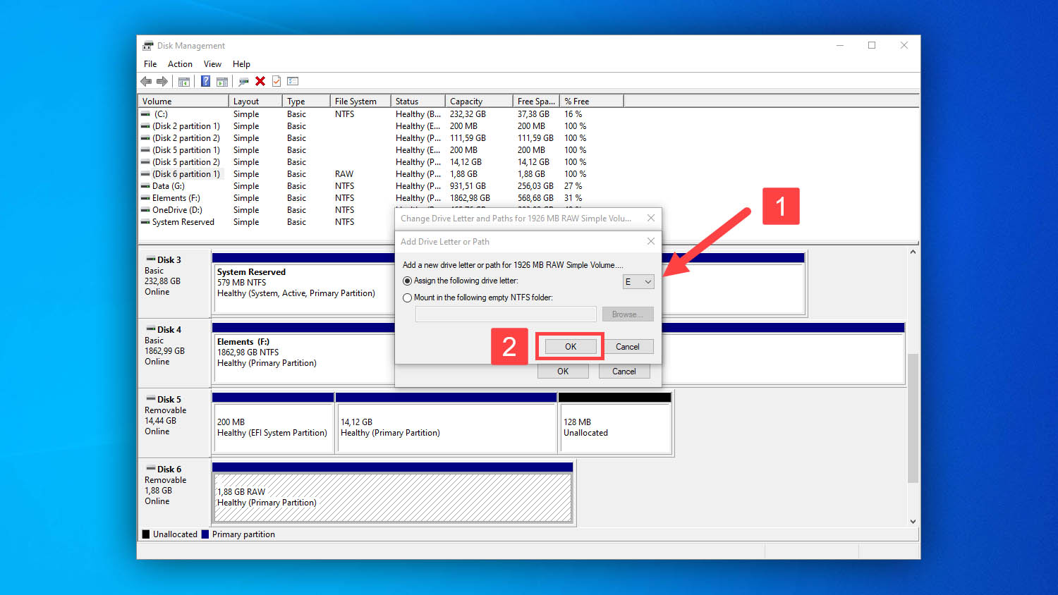 recover files from corrupted flash drive by assign letter