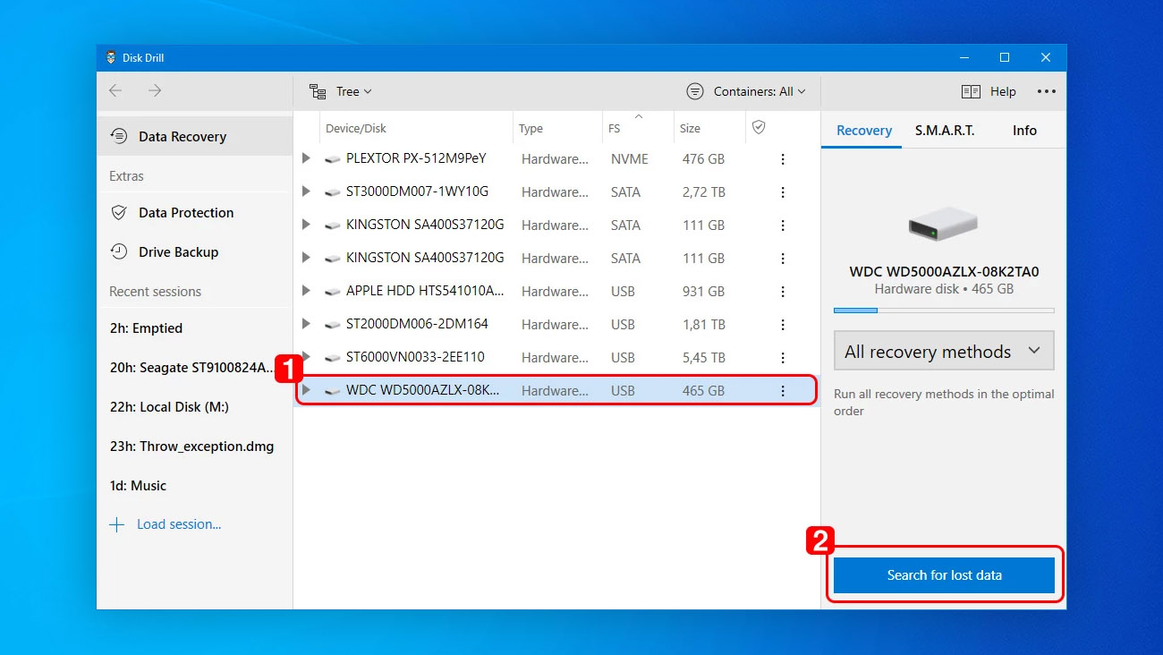 recover lost data from external raw hdd