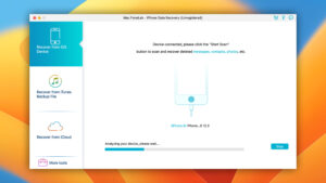 fonelab iphone data recovery analyzing device