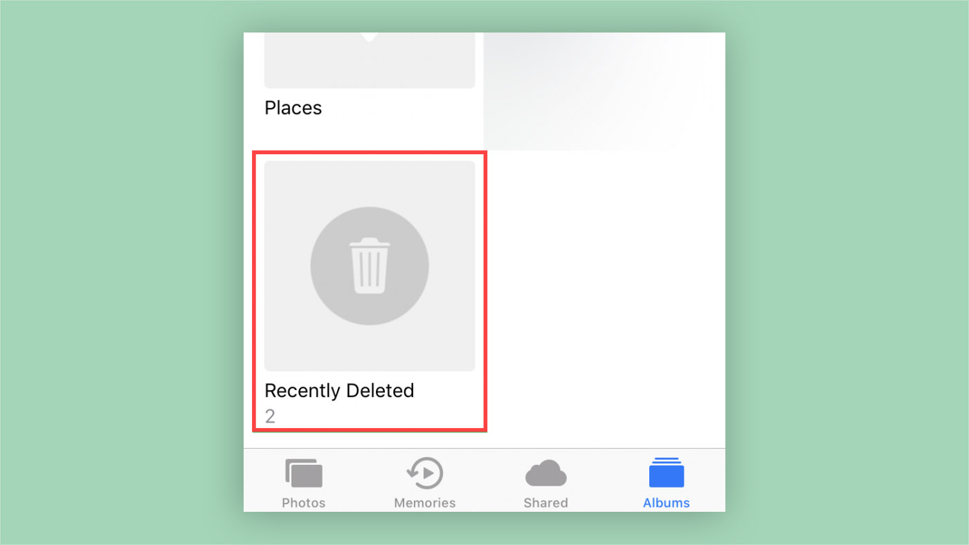 photos app recently deleted