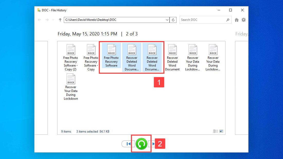 file history recovery