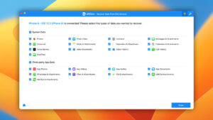 tenorshare ultdata ios select types of data to recover