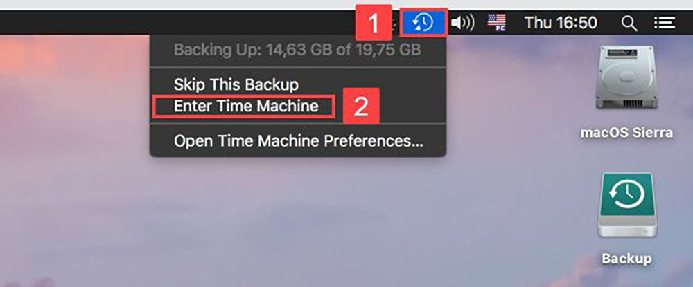 Recover emptied Trash on Mac with Time Machine