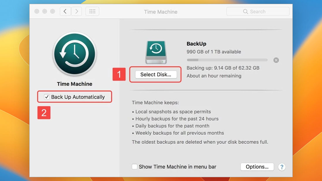 time machine backup disk