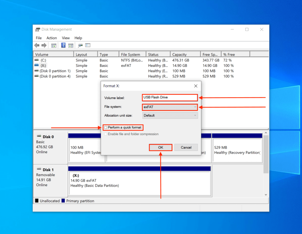 How to format usb flash drive without losing data