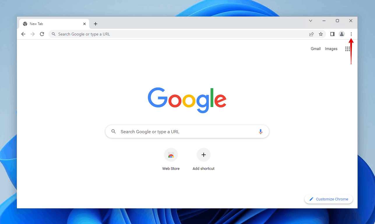 Open Chrome menu.