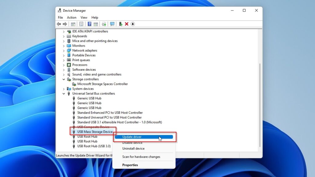 Device Manager Update Driver