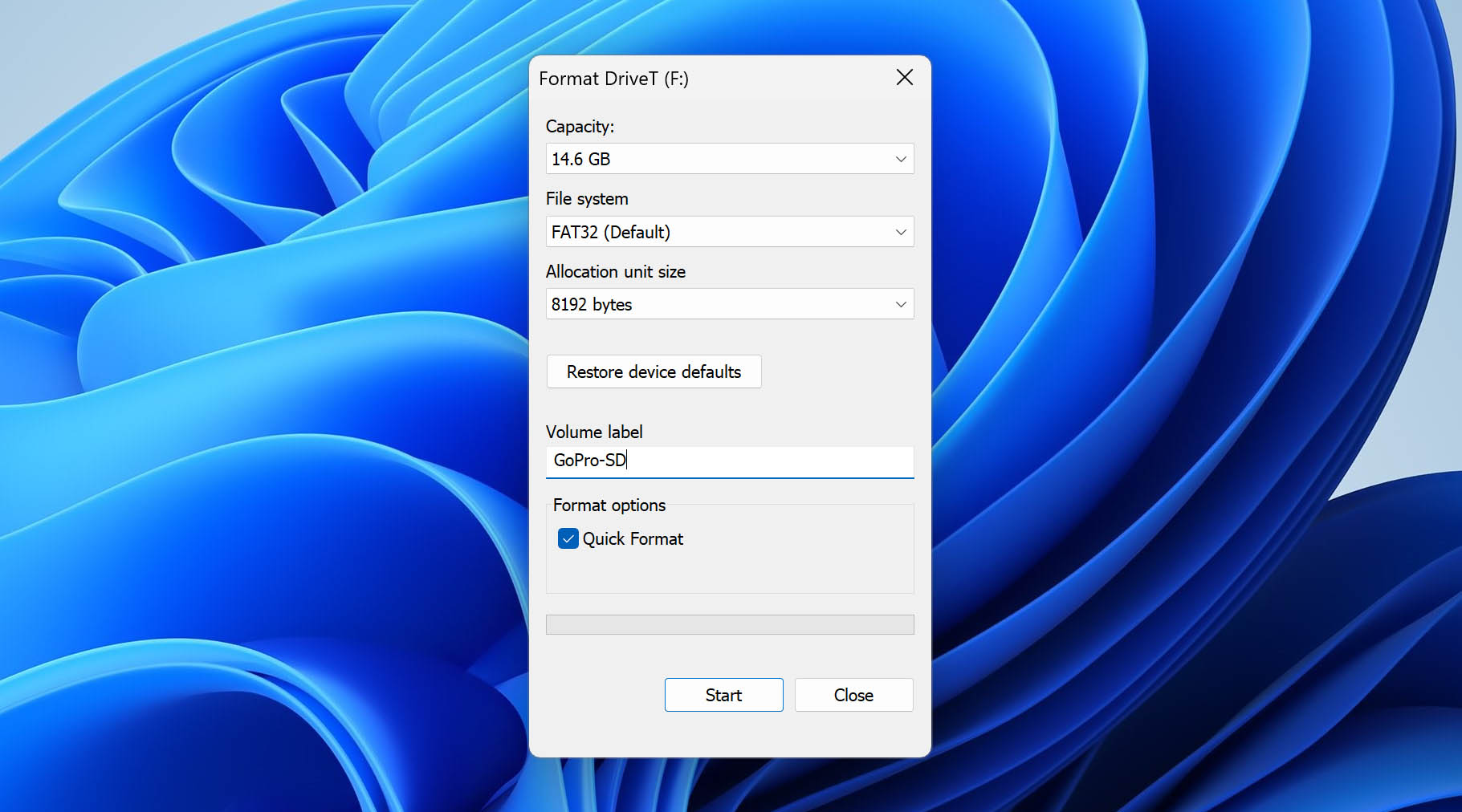 memory card format