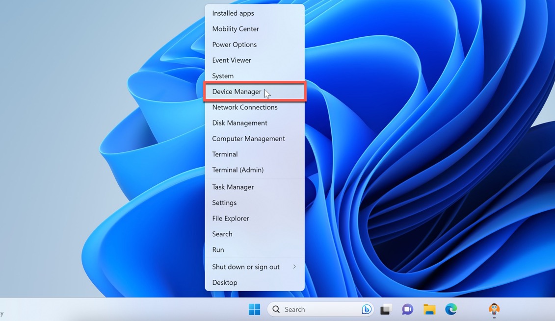 device manager windows 11 highlighted