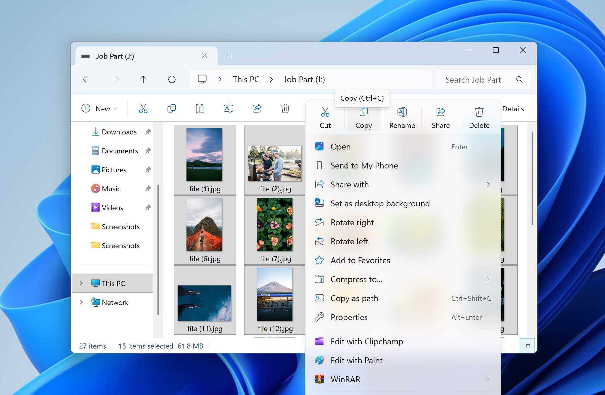 copy files from hard drive